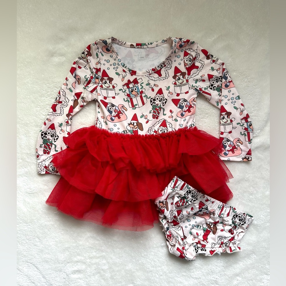 Bluey Christmas Tutu Dress - Toddler